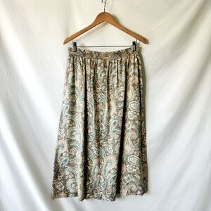 Vintage 80s Jantzen Paisley Neutral Cream Skirt